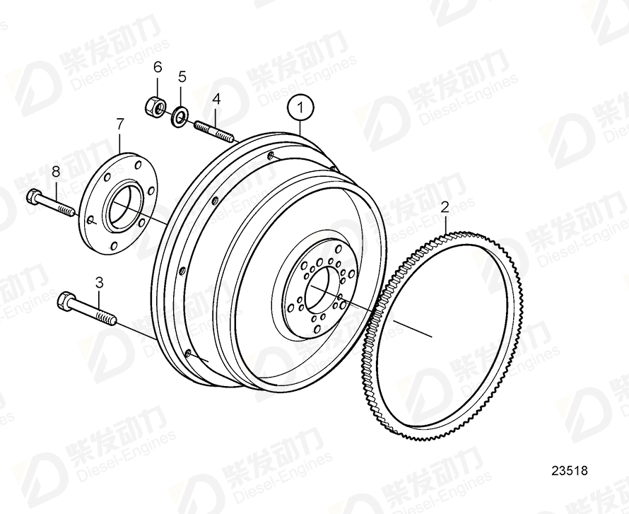 volvo penta Hexagon screw 20498205 Drawing volvo penta Hexagon screw 20498205 Drawing